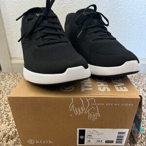 Kizik Lima Casual Shoe - Black/White - 12 Wide